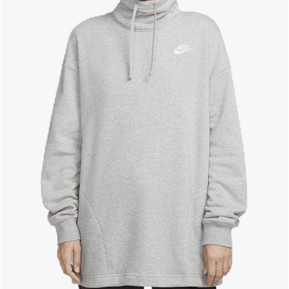 Nike NWT Women's Club Fleece Lined Mock Neck Oversized Sweatshirt Medium